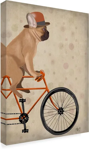 Vista 2 de Fab Funky - Bulldog francés en bicicleta (31.9 x 50.4 in)