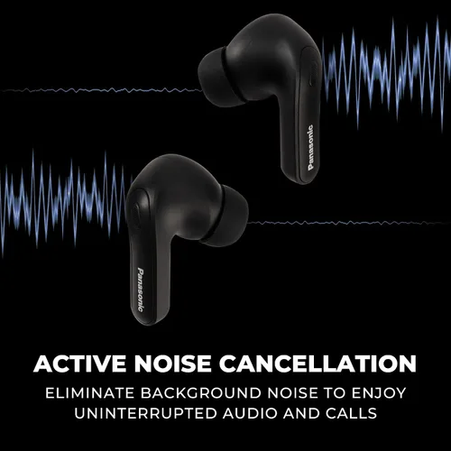 Vista 4 de Panasonic ErgoFit - Auriculares inalámbricos con cancelación de ruido, auriculares intrauditivos con graves potentes XBS, Bluetooth 5.3, estuche