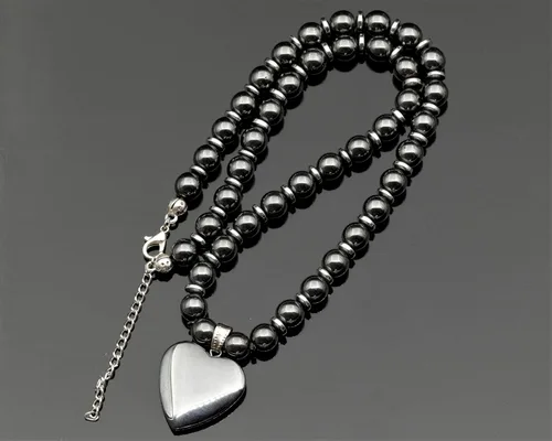Vista 23 de Colgante de corazón de aventurina natural, Collar de cuentas de aventurina genuina, Collar de piedra verde, Collar de piedras preciosas, Cuentas
