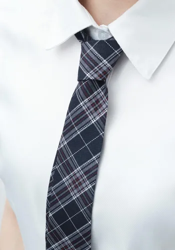Vista 2 de PROCOS Disfraz de talla estadounidense para mujer, uniforme japonés con corbatín a cuadros, 5 piezas para Navidad