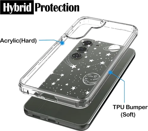 Vista 4 de RANZ Funda para Galaxy S23 Plus, serie antiarañazos, a prueba de golpes, funda protectora de policarbonato duro y TPU para Samsung Galaxy S23 Plus