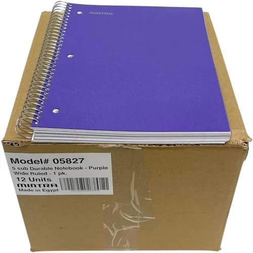 Vista 18 de Mintra Office Cuadernos de Espiral Duraderos, 5 Materias (Hielo Ártico, Rayado Universitario 1pk)