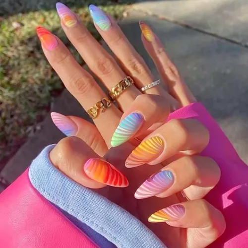Vista 31 de Uñas postizas a presión marrón café, uñas postizas medianas de almendra, color sólido, cobertura completa, uñas postizas artificiales brillantes