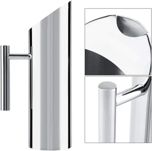 Vista 4 de Jarra de agua de acero inoxidable con protector de hielo, jarra de bebida fría, herramienta de servicio de hotel para el hogar (1.5L)