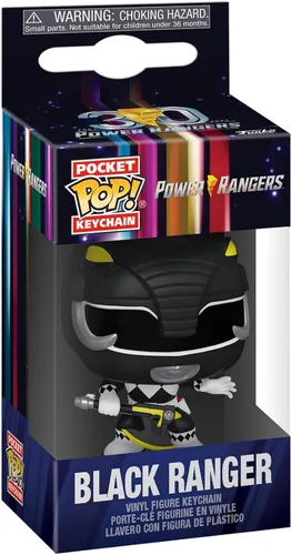 Vista 2 de FUNKO POP! LLAVERO: Mighty Morphin Power Rangers 30 - Black Ranger