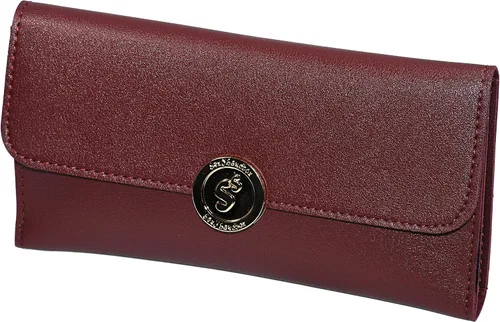 Vista 7 de SexySandbox Cartera de piel de tres pliegues para mujer, organizador de tarjetas de crédito, chequera con bolsa con cremallera