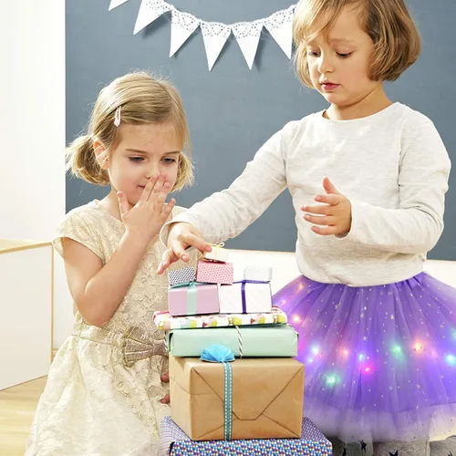 Vista 2 de Girl Tutu Skirts, Magic Light Princess LED Dancing Skirt Tulle Ballet
