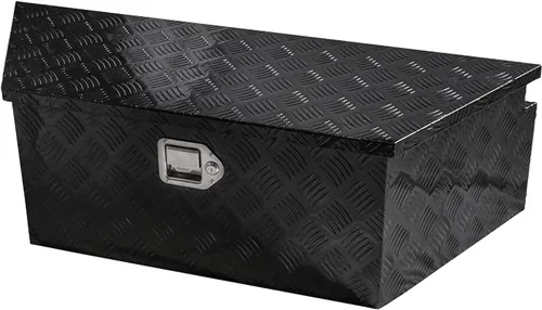 Vista 12 de Caja de herramientas de 24 pulgadas, caja plana para camioneta, organizador de almacenamiento para RV, caja de herramientas para camión con asa