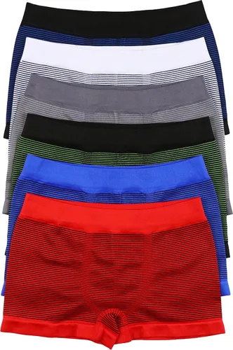 Vista 4 de ToBeInStyle Paquete de 6 calzoncillos tipo bóxer de microfibra sin costuras con apliques para niño