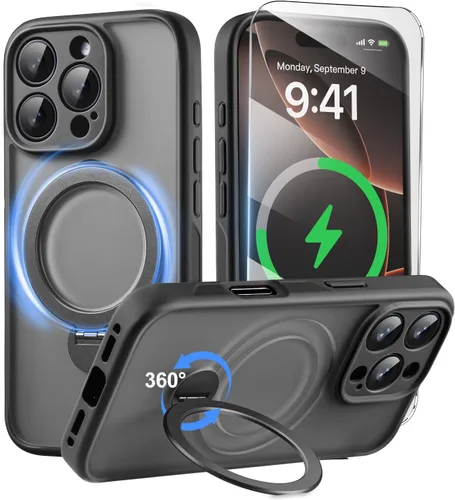 Vista 37 de Funda magnética diseñada para iPhone 11, [probada contra caídas de grado militar] [compatible con MagSafe] Funda protectora delgada translúcida mate