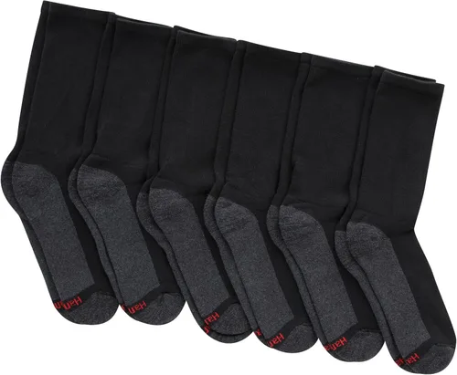 Vista 2 de Hanes Men's Max Cushioned Crew Socks, Moisture-Wicking with Odor Control, Multi-Pack