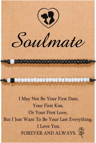 Vista 13 de UNGENT THEM Pinky Promise - Pulsera a juego para parejas, alma gemela, hombre, relación a distancia, regalos para mujeres, hombres, él, ella