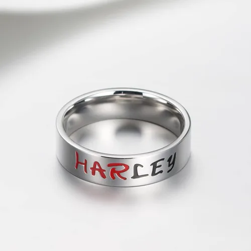 Vista 2 de BICMTE joker ringsNew Joker Lover Couple Stainless Steel Wedding RingsJewelry The Joker His and Hers RingAnniversary