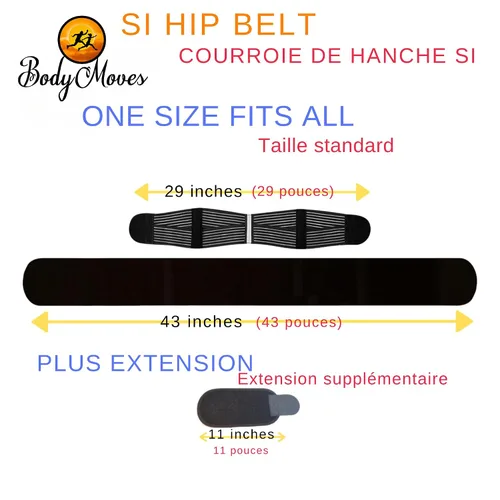 Vista 4 de BodyMoves Sacroilíaco Si Joint Hip Belt PLUS Extensión para hombres y mujeres Estabilización Si Brace alivia la inflamación, alivio del dolor