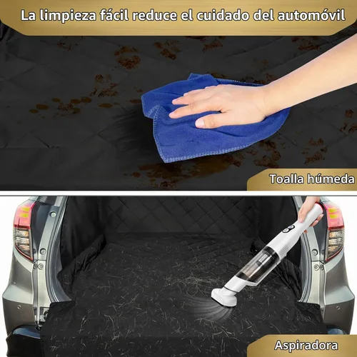 Vista 6 de F-color Funda para compartimiento de carga para SUV para perros - Forro de carga para mascotas impermeable con solapas laterales, cubierta de carga