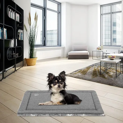 Vista 5 de EMPSIGN Almohadilla para jaula de perro - Alfombrilla de perrera reversible (fría y cálida), lavable a máquina, almohadilla para dormir