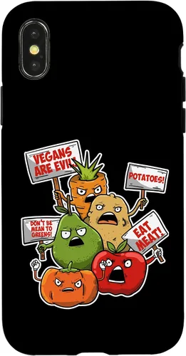 Vista 5 de iPhone 16 Veggie Protest Funny Sayings Vegetable Puns Vegan Jokes Gift Case