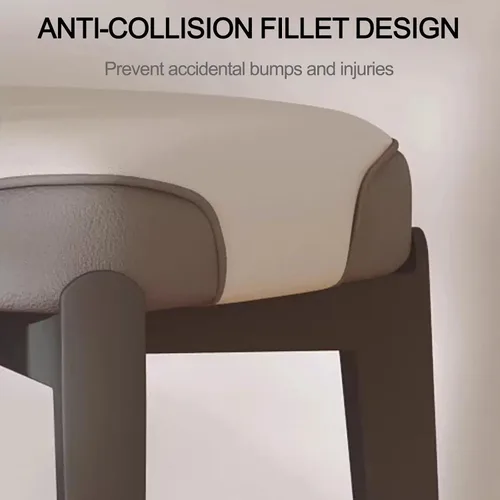 Vista 4 de Sillas de comedor de madera maciza, silla de cocina apilable, sillas de comedor, silla acolchada Simplicity, estructura de mortaja y espiga para Gris