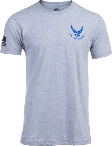 Vista 4 de U.S. Air Force Camiseta con licencia de la Fuerza Aérea de los Estados Unidos, camiseta militar para aviadores y veteranos de la USAF para hombres
