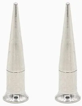 Vista 2 de NewZenro Fashion Spike Ear 2 Tapers Tapones de estiramiento de acero inoxidable quirúrgico 316 Túneles de oreja Tapones expansores de calibre