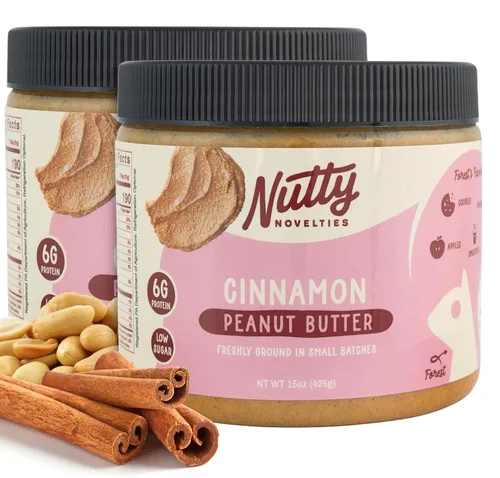 Vista 17 de Nutty Novelties Mantequilla de maní picante con miel de habanero - Alta en proteínas, baja en azúcar, mantequilla de maní saludable - Maní