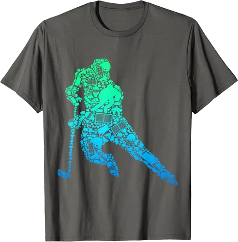 Vista 5 de Jugador de hockey sobre hielo Camiseta de hockey sobre hielo para hombres y niños Asphalt Grey