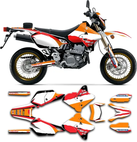 Vista 16 de Kit de calcomanías personalizadas para Suzuki DRZ400 E / DRZ400 Enduro / DRZ400E / DR-Z400E / DRZ400 EN 1999-2024, SZDRSE9919003-KO