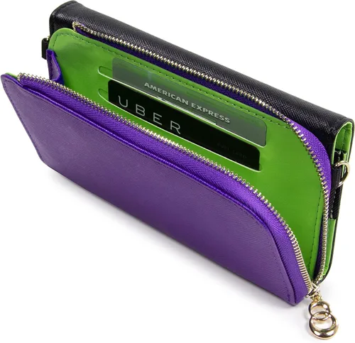 Vista 3 de Kroo Cartera de mano con correa de muñeca y correa cruzada para smartphones o phablets de hasta 57 pulgadas funda de transporte embalaje sin