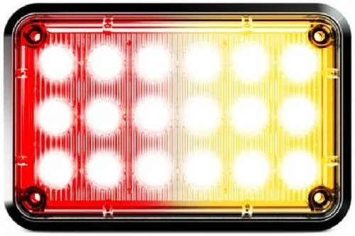 Vista 9 de Alpha-Z 6x4 Ambulancia LED Montaje en Superficie Luces estroboscópicas de emergencia y camión de bomberos Luz de advertencia ultra delgada