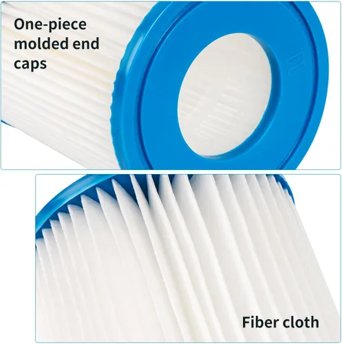 Vista 5 de Cartucho de filtro de piscina para bomba de filtro tipo II 58094 para piscinas sobre el suelo, filtro de jacuzzis compatible con bomba de filtro