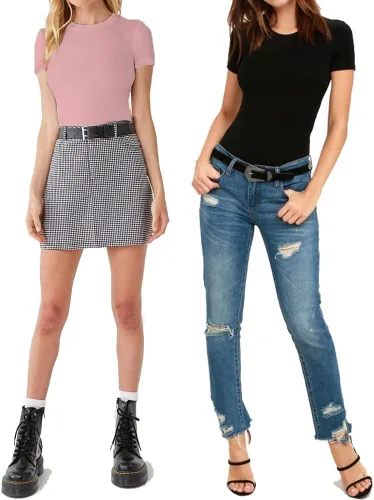 Vista 5 de LINMON Body de manga corta para mujer, camisetas básicas con cuello redondo y elástico