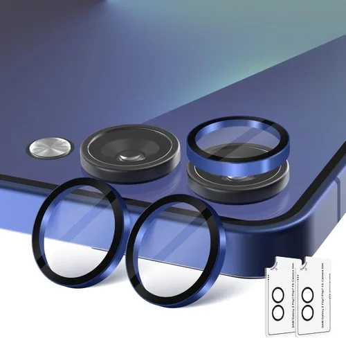 Vista 32 de Orzero Protector de lente de cámara para Samsung Galaxy Z TirFold/Fold 7, [EZ Install] [compatible con fundas] cubierta de lente de anillo de Negro