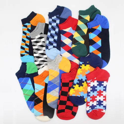 Vista 2 de Mens Fun Ankle Socks,Crazy Funny Cool Funky Colorful Novelty Silly Graphic Patterned Socks Gift for Men