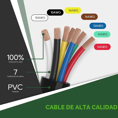 Vista 5 de RVGUARD Cable de remolque de 7 vías y 8 pies con kit de caja de conexiones de 7 bandas