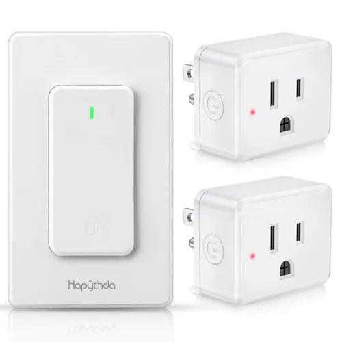 Vista 8 de Adaptador de Enchufe con Control Remoto, Interruptor Inalámbrico, Mini Enchufe Remoto para Luces y Electrodomésticos, Interruptor ON/OFF 15A/1500W