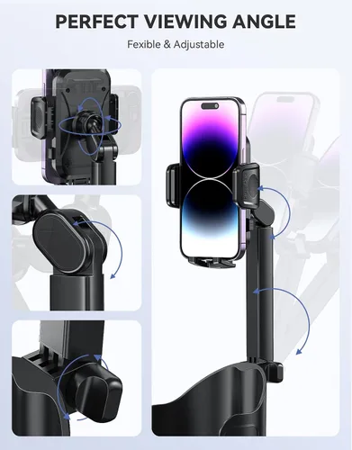 Vista 5 de Soporte para teléfono, respetuoso con el medio ambiente, fácil de instalar, 2 en 1, giratorio, expansor de celda para iPhone/Android/camión de 4-7