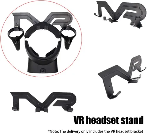 Vista 4 de CALIDAKA Soporte para auriculares VR, negro, soporte para dispositivos electrónicos portátiles, compatible con auriculares