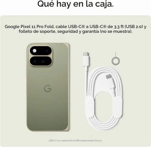 Vista 11 de Google Pixel 11 Pro Fold - Teléfono inteligente desbloqueado, Géminis - 1 Android, Inteligencia Gemini, batería de más de 24 horas, Pixel HiLight