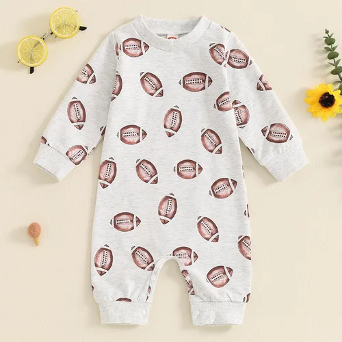 Vista 3 de FYBITBO Ropa de bebé niño niña Santa manga larga mono mameluco recién nacido primera Navidad traje de una pieza