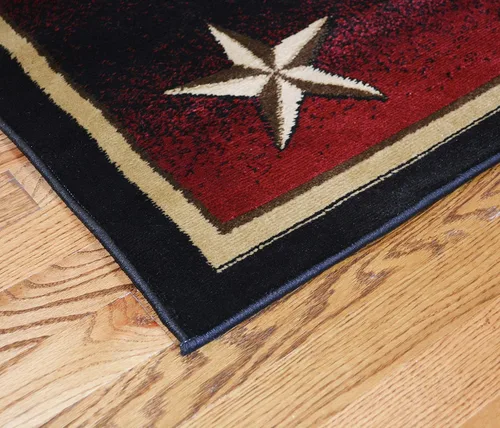 Vista 4 de Western Lodge Red Star - Alfombra de área de 2 x 3 pies, 2 x 3 pies