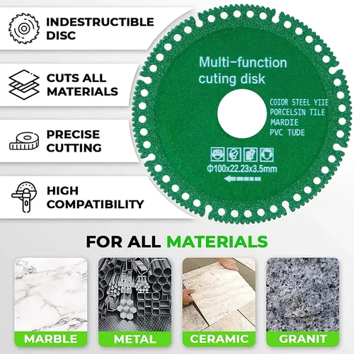 Vista 5 de Disco indestructible para amoladora, rueda de corte de sierra de diamante, amoladora angular, herramienta giratoria de corte de azulejos de vidrio