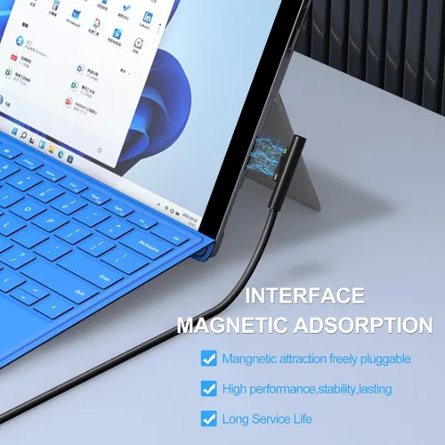 Vista 3 de Cargador Surface Pro de 127 W, Surface Book 3 Reemplazo del cargador para Microsoft Surface Book 3 2 1, Surface Pro X 9 8 7 6 5 4 3, Surface Laptop