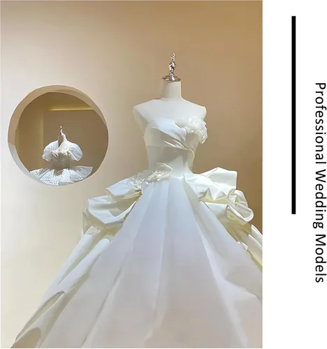 Vista 3 de Maniquí femenino Torso Maniquí Forma de Vestido, Maniquí de Vestido de Novia de Altura Ajustable, Modelo de Exhibición de Ropa Soporte de Cuerpo
