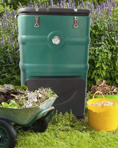 Vista 7 de Cubo de compost aislado con sistema de ventilación - Compostaje rápido durante todo el año, con un reservorio en la parte inferior diseñado