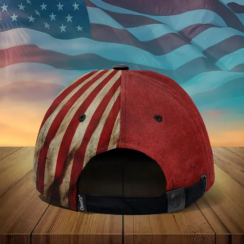 Vista 5 de CleveFit 3D Printed, One Nation Under God Baseball Cap, American Eagle Hat for USA Patriots, Unique Design Hat