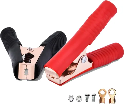 Vista 6 de 2 piezas de abrazaderas de repuesto para cables de puente de batería de alta resistencia Abrazaderas de batería de coche de cobre puro resistente