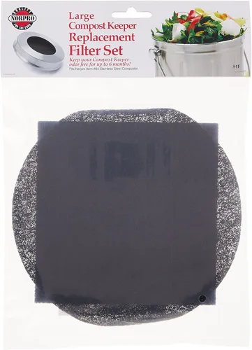 Vista 4 de Norpro Filtros de repuesto para contenedor de abono de acero inoxidable, 2 piezas