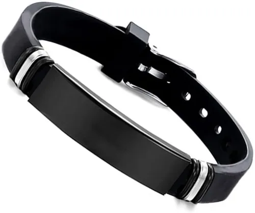 Vista 2 de ForeverWill - Pulsera judía de estrella de David con estrella religiosa de Jerusalén Mogen David Star Pulsera de cuero para mujeres y hombres