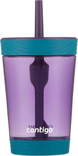 Vista 9 de Contigo Vaso a prueba de derrames con pajita para niños, 14 onzas, paquete de 2