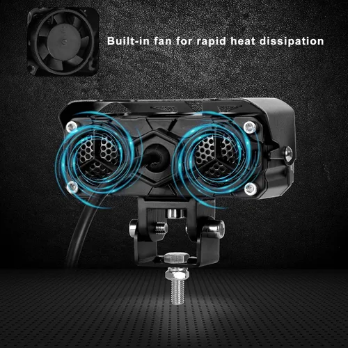 Vista 5 de KAWELL Luz de conducción LED de 60 W, luz antiniebla auxiliar, foco LED, IP68, impermeable, doble color, luz de trabajo LED para motocicleta